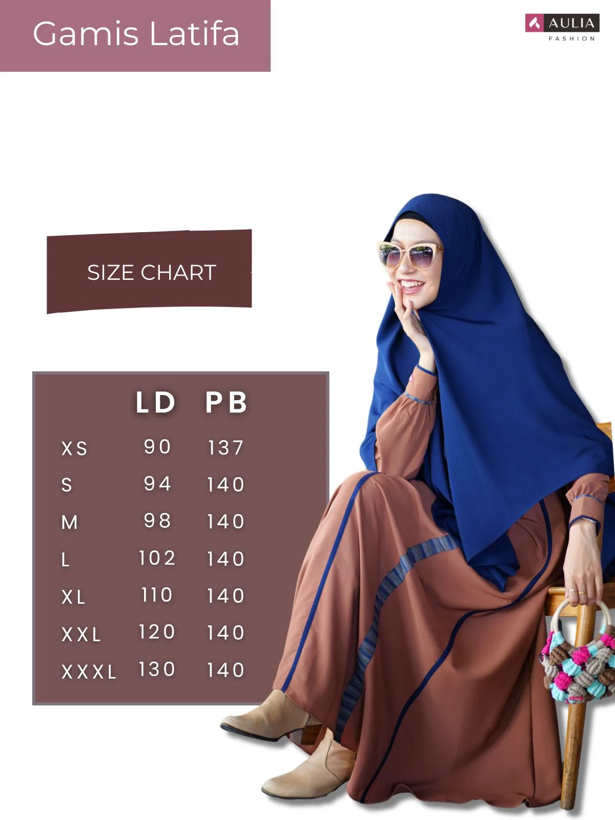 Size Chart Gamis Latifa