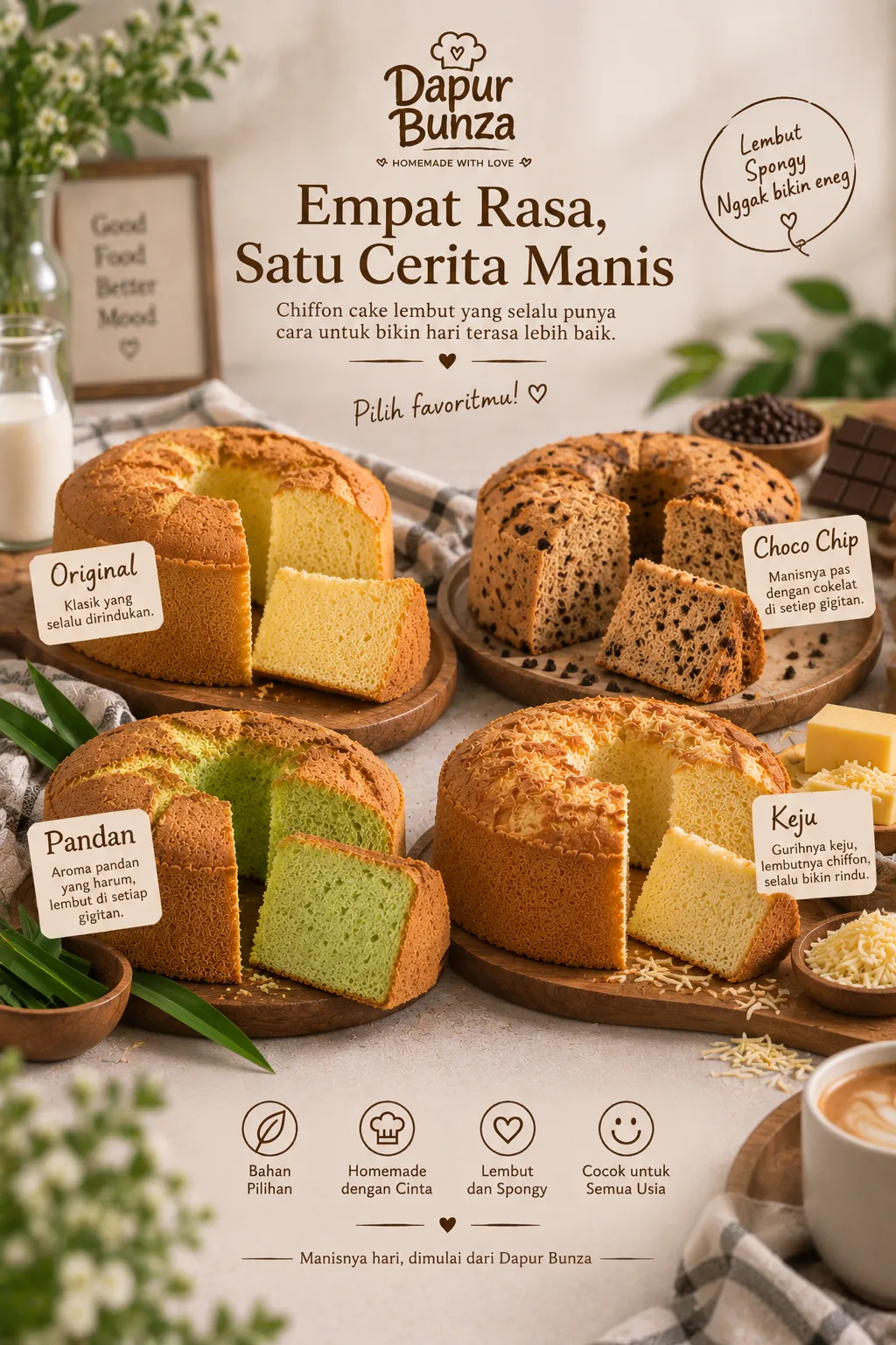 Pilihan Rasa Chiffon Cake