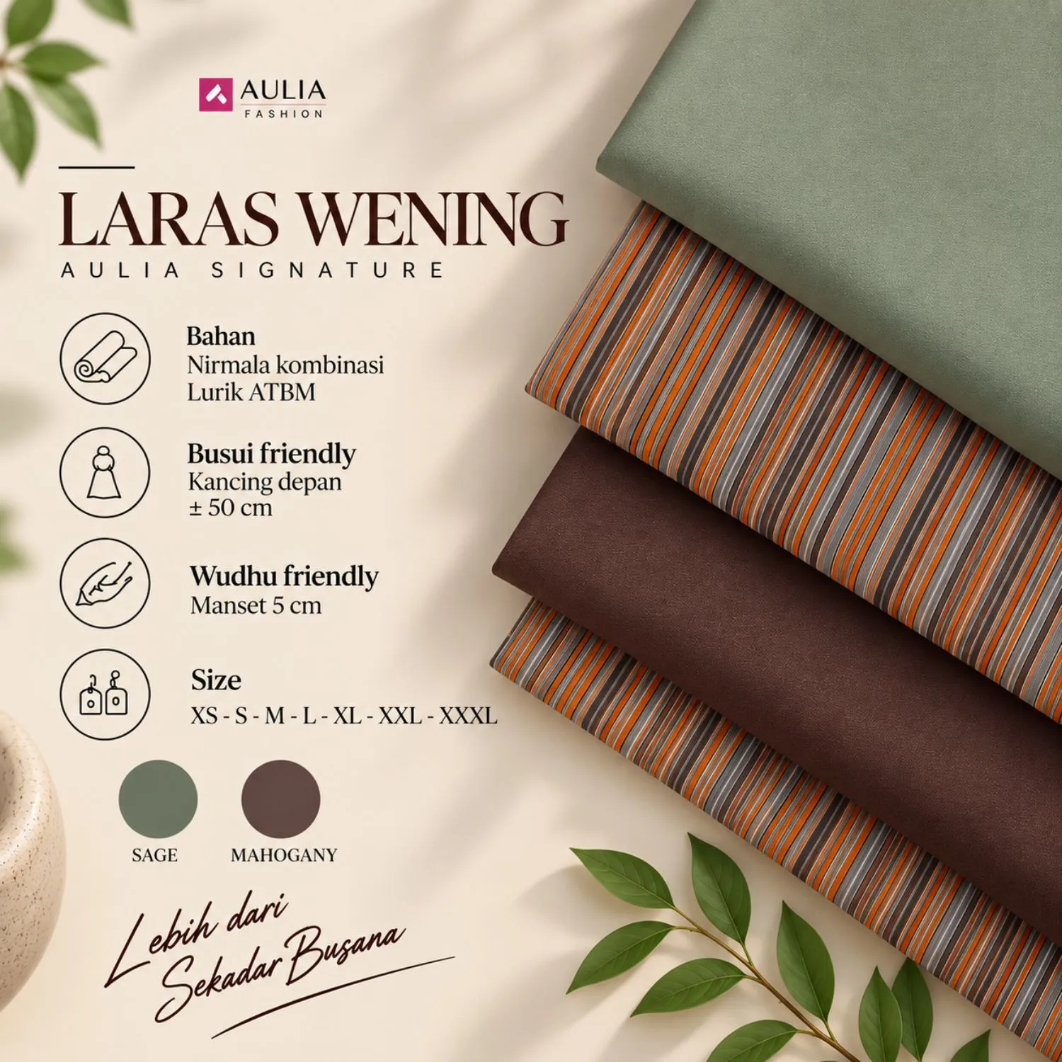 Detail kain Nirmala dan Lurik ATBM