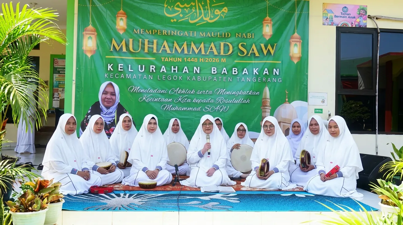 Seragam gamis putih Maulid Nabi – grup