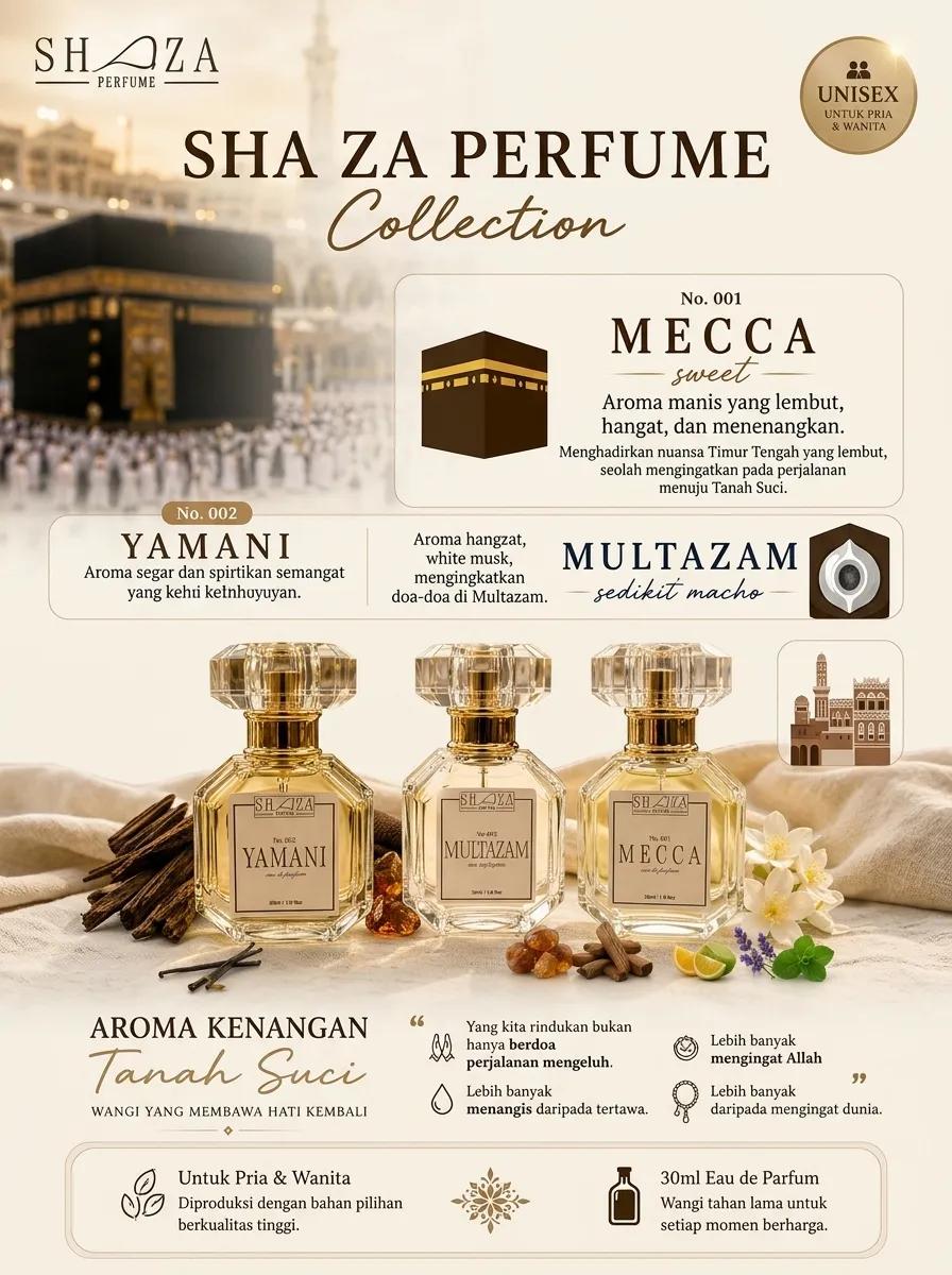 Tiga varian aroma Parfum Shaza