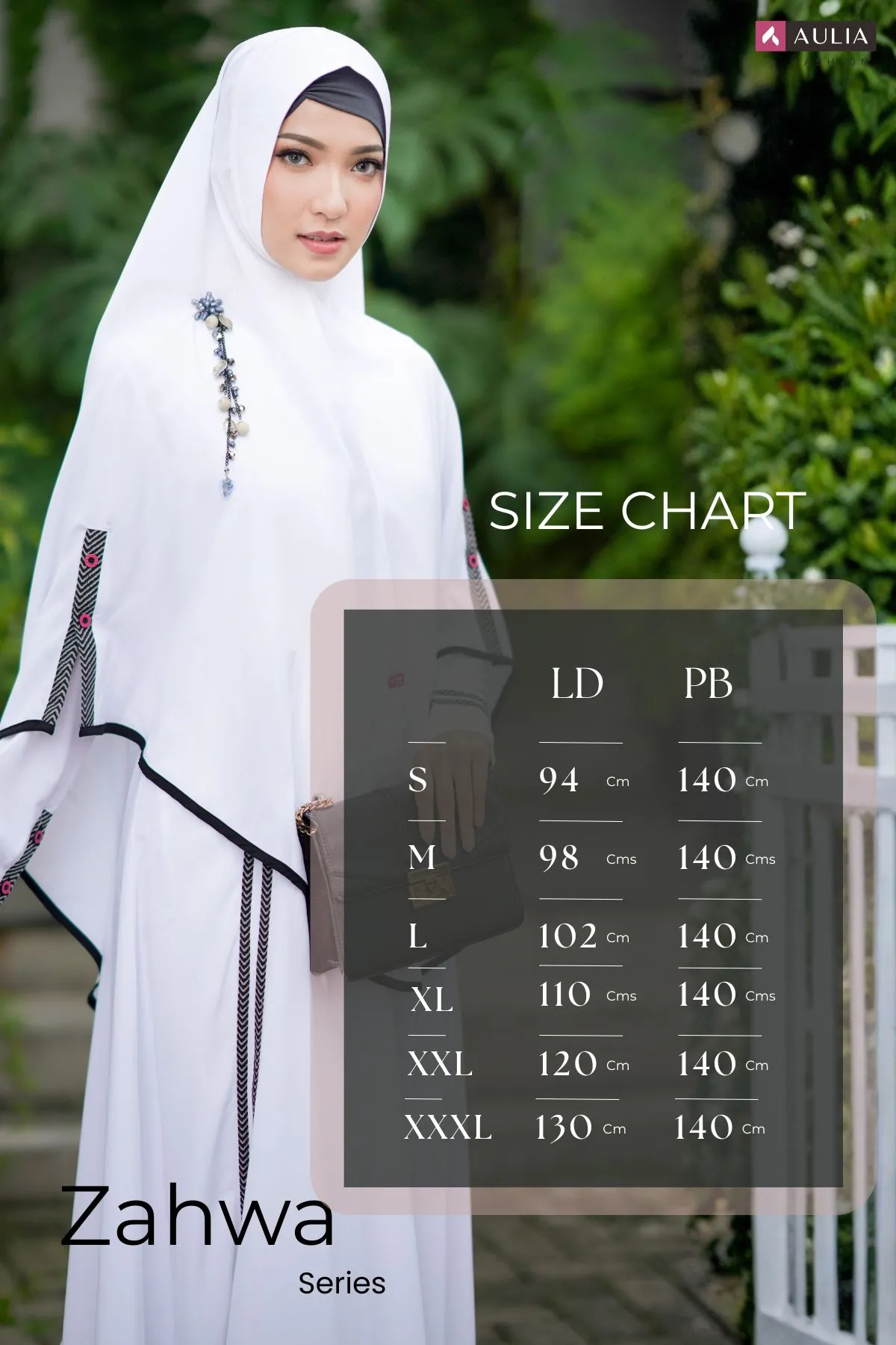 Size Chart Gamis Putih Seragam Maulid Nabi