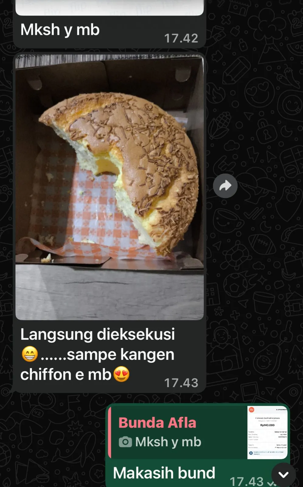 Testimoni Chiffon Cake 1