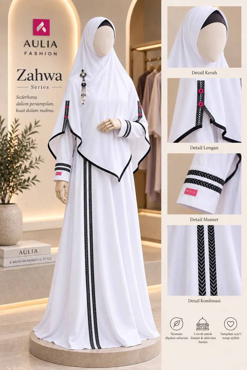 Spesifikasi Gamis Couple Zahwa