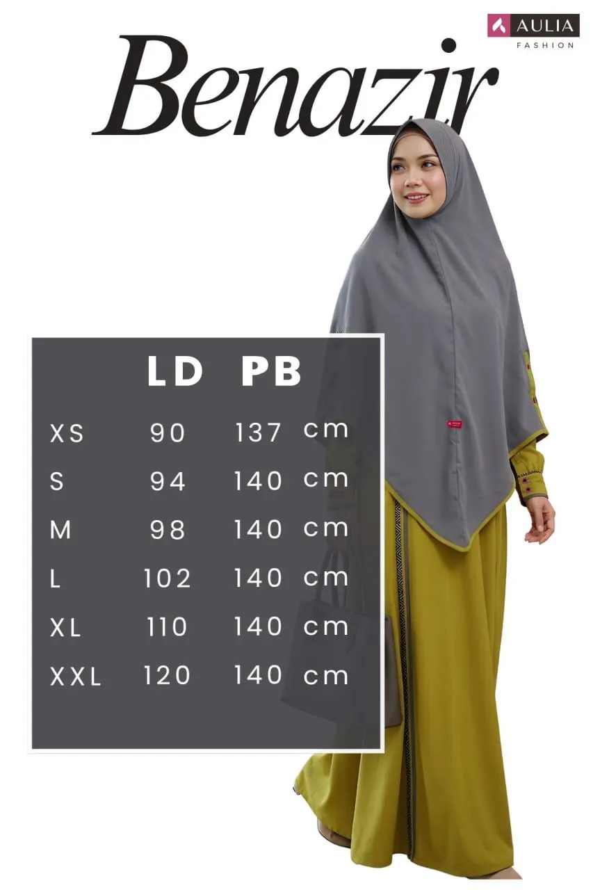 Size Chart Gamis Benazir