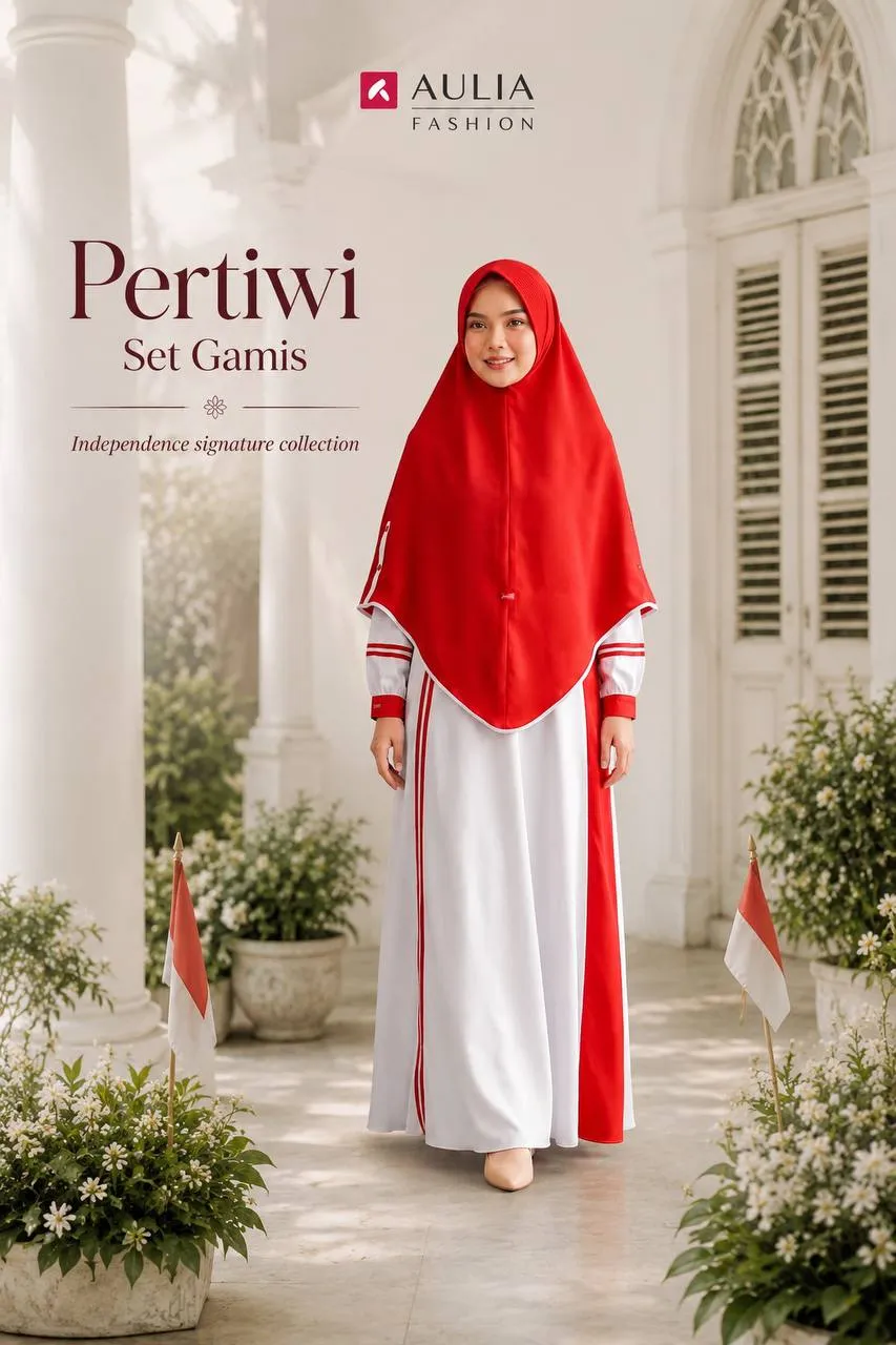 Gamis Pertiwi Special Edition Hari Kemerdekaan By Aulia Fashion