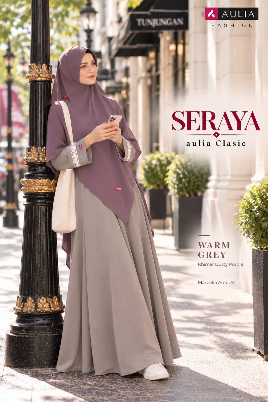 Detail material dan lace Gamis Seraya