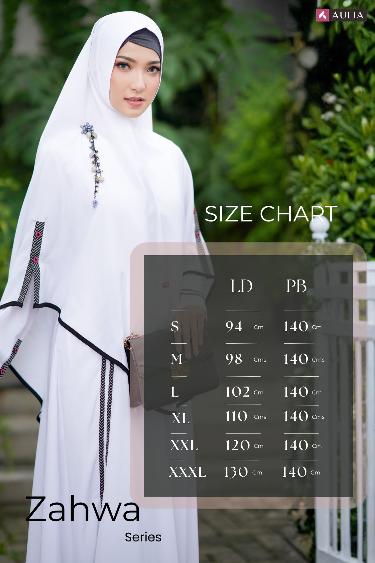 Size Chart Gamis Zahwa