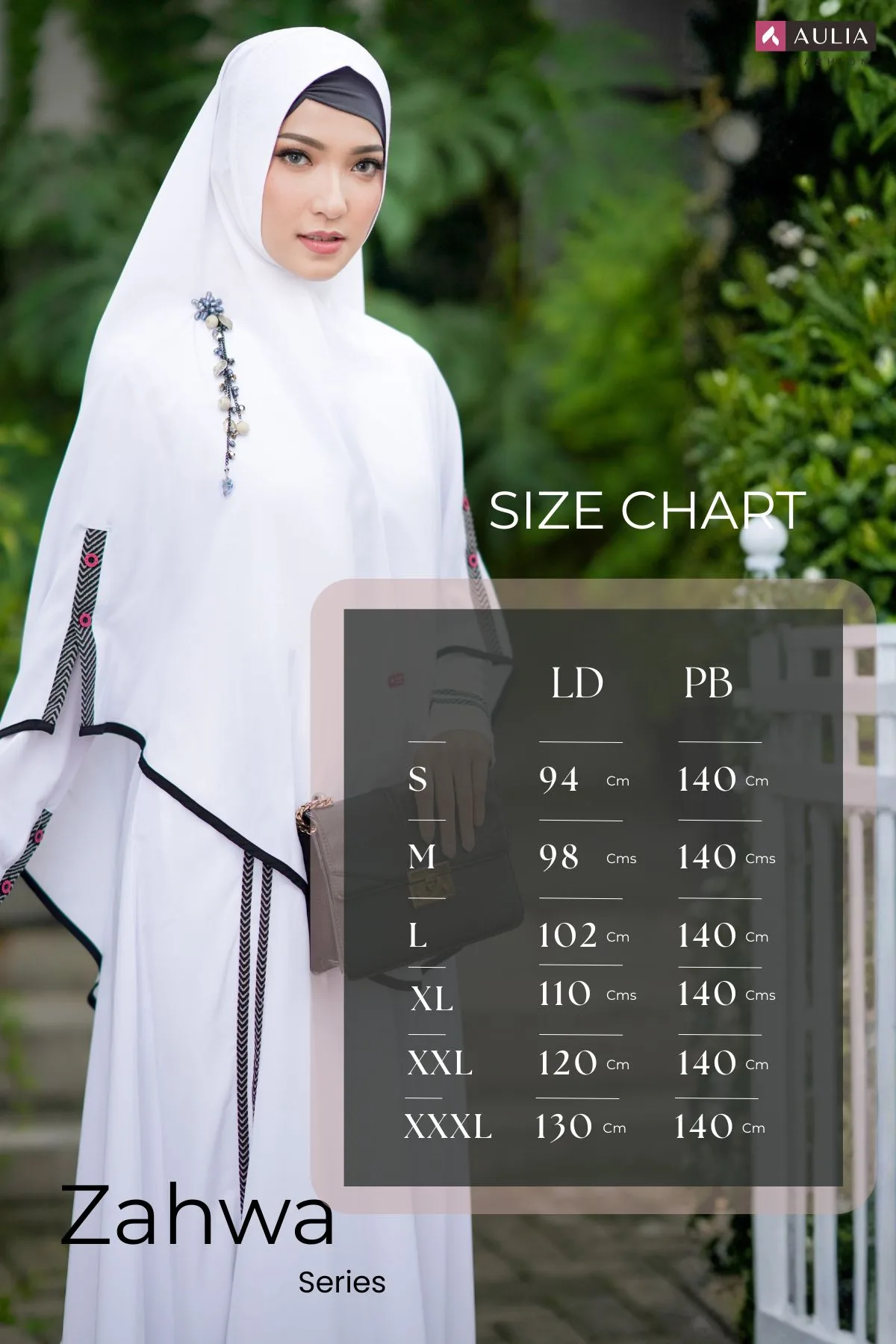 Size Chart Gamis Zahwa